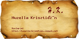 Huzella Krisztián névjegykártya